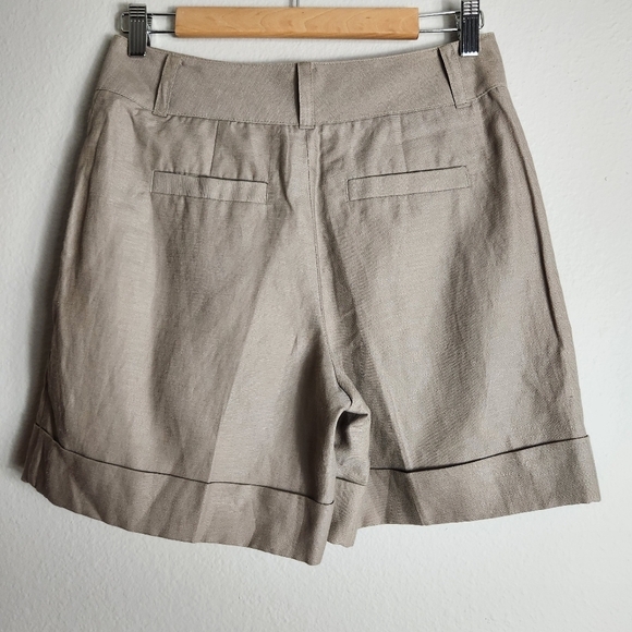 Jodi Arnold x The Limited High Rise Pleated Linen Blend Shorts-Size 4 (NWT) - Picture 5 of 9